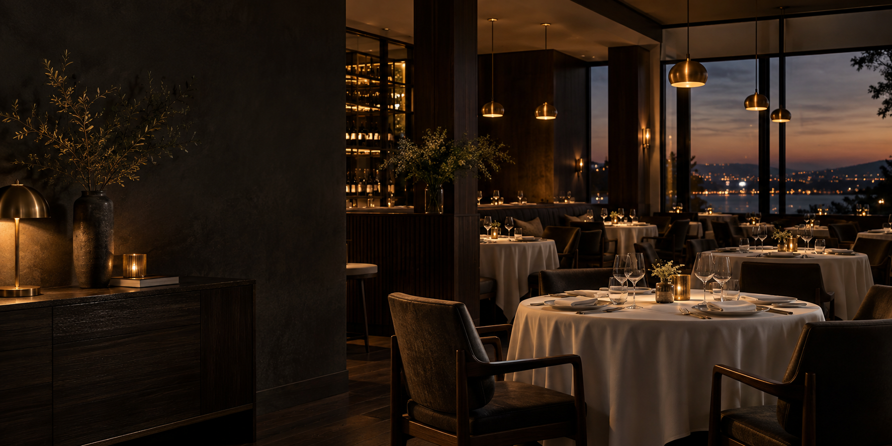 Canton
    Reserve dining room at
    dusk